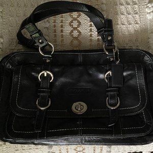 Coach Black Patent Leater Satchel